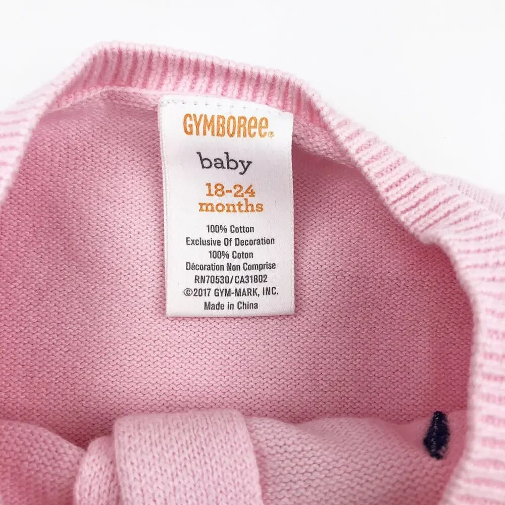 Gymboree Pink Butterfly Cardigan Sweater Size 18-24 Months